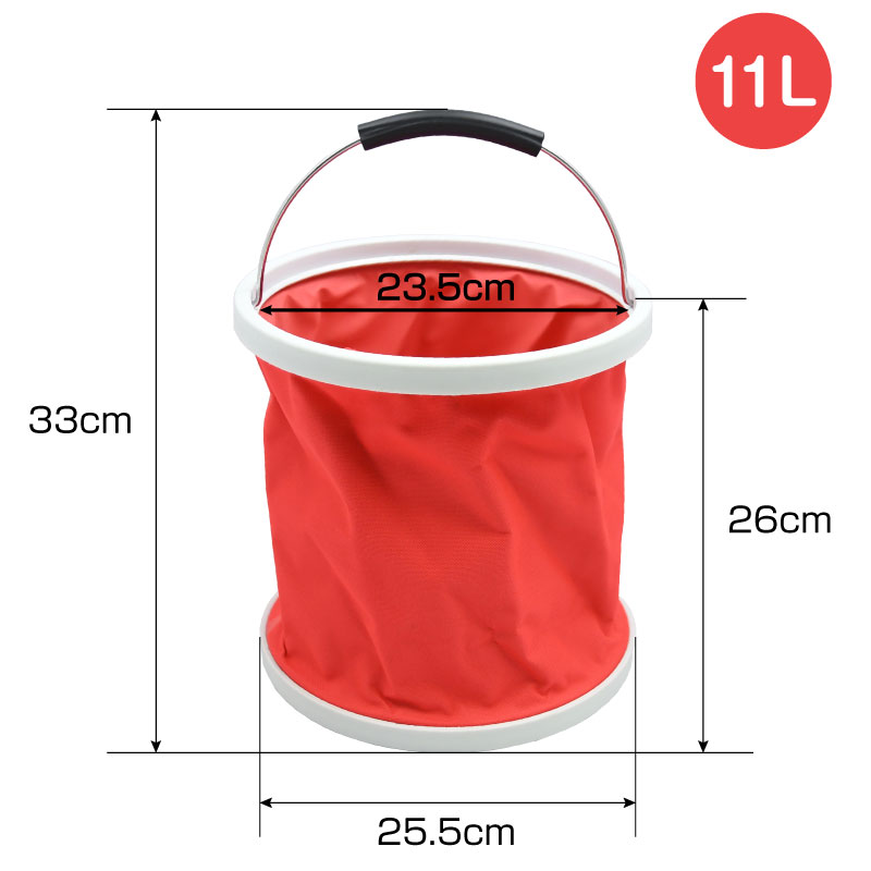 英国 Burgon Ball ポップバッグ 折りたたみバケツ 11l レッド ギフト バケツ バケット 芝生のことならバロネスダイレクト